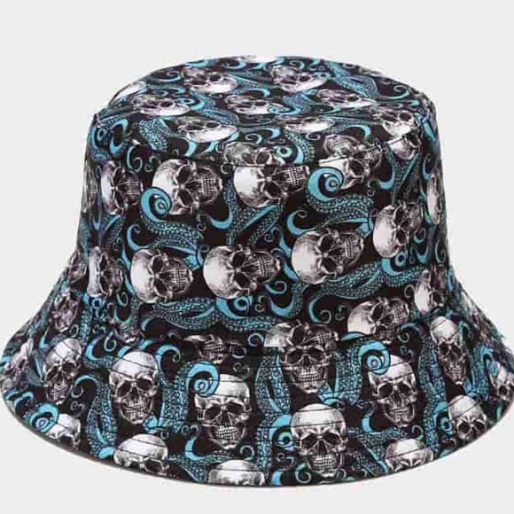Skull Pattern Bucket Hat - Picture 1 of 4